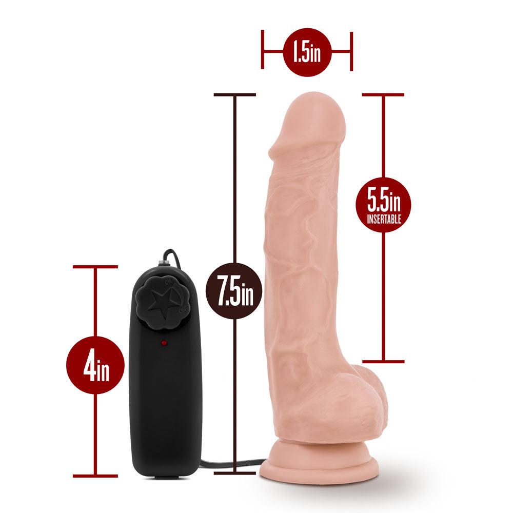 Dr. Skin - Dr. Tim - 7.5 Inch Vibrating Cock With  Suction Cup - Vanilla