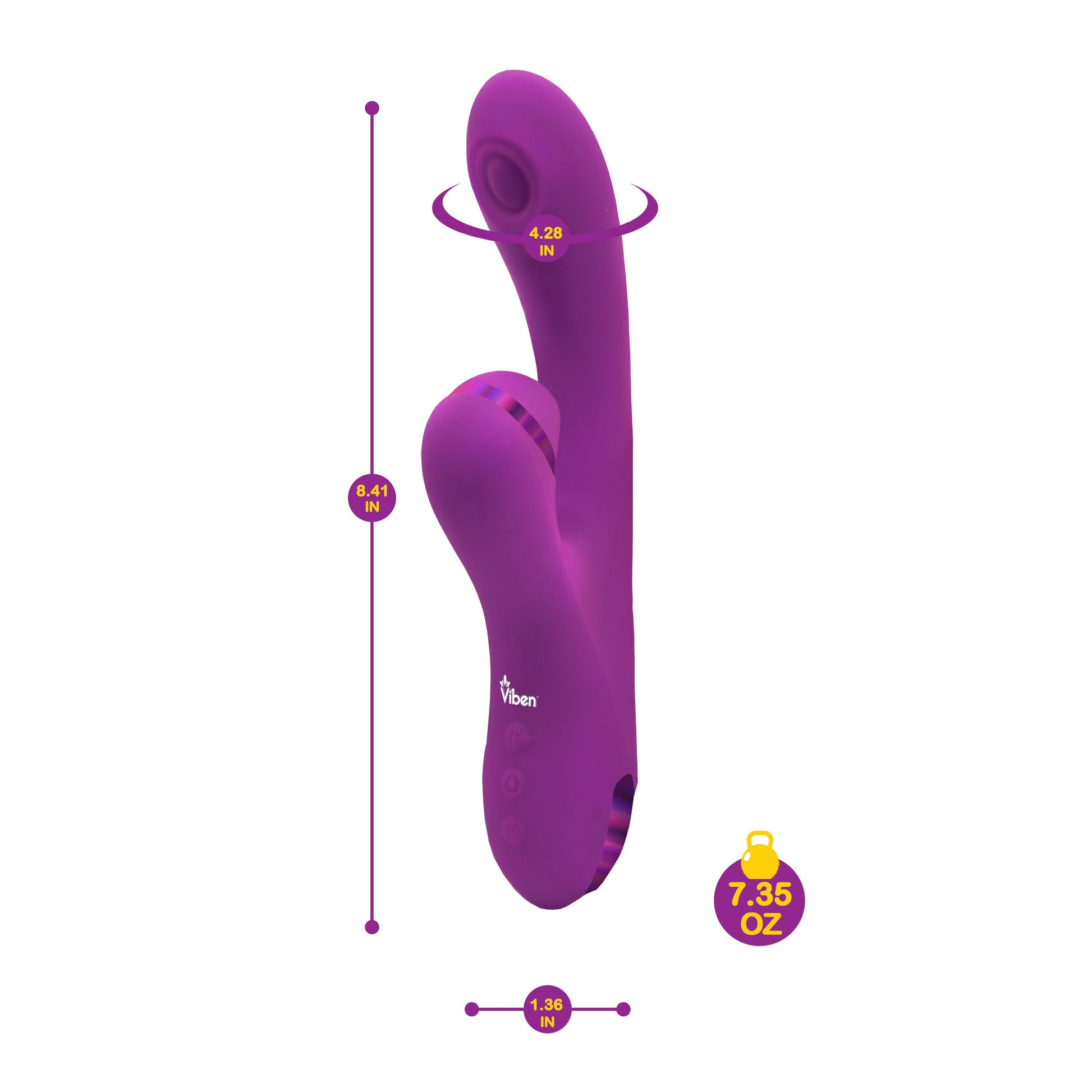 Dazzle - Berry - Rechargeable Thumping and  Suction Rabbit