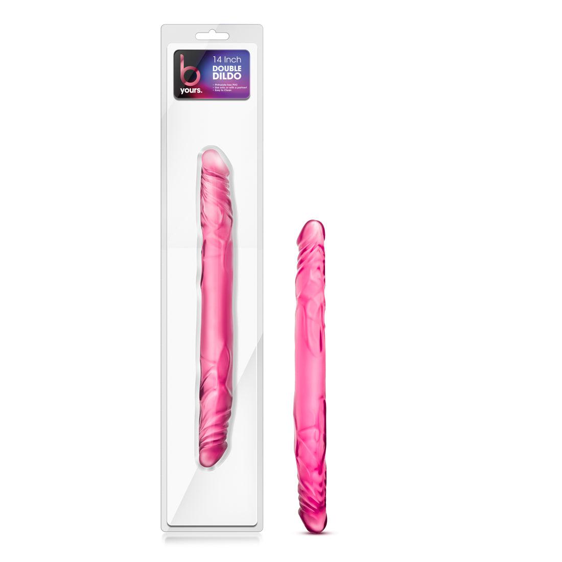 B Yours 14 Inch Double Dildo - Pink