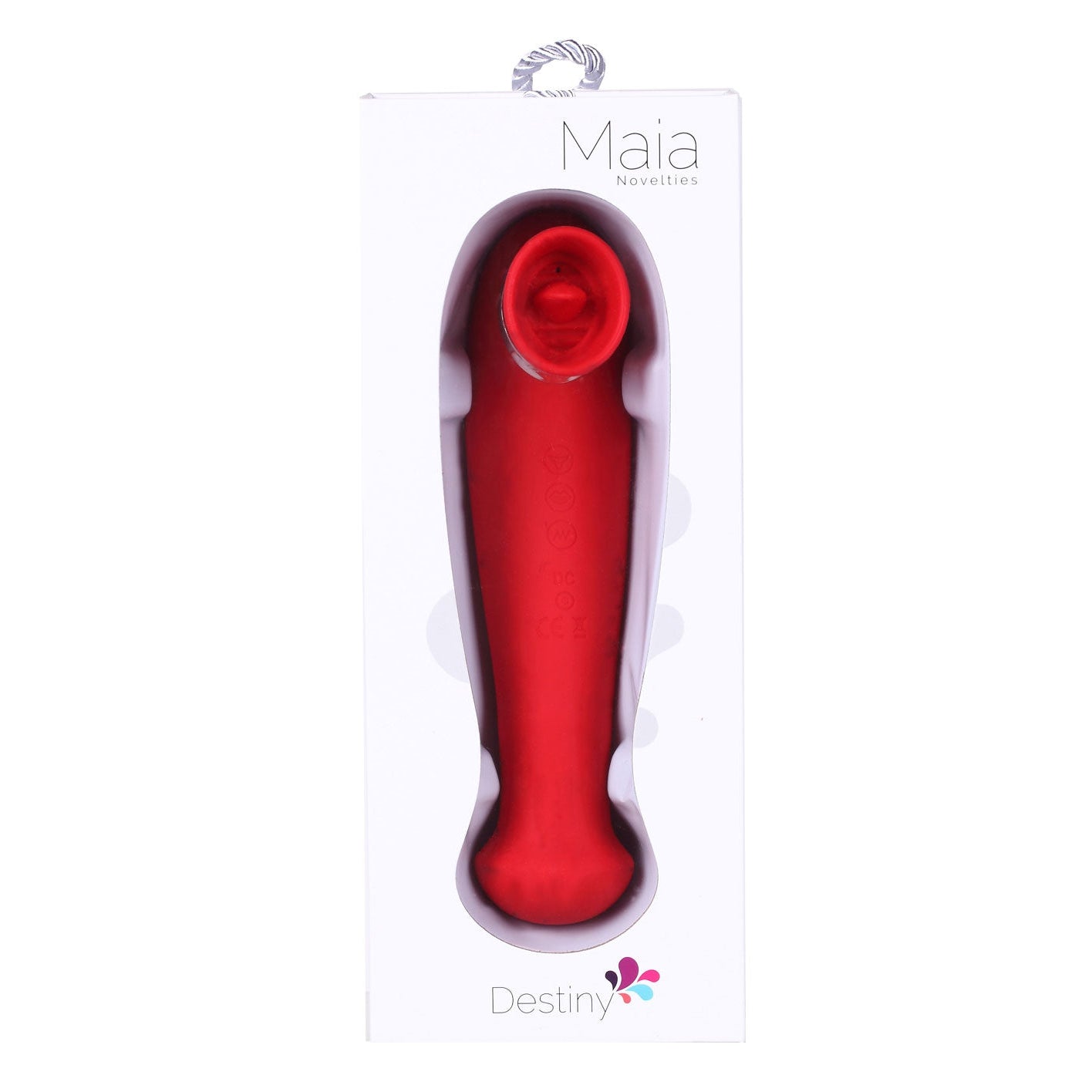 Destiny 15-Function Rechargeable Vibrating - Suction Wand - Cherry Red