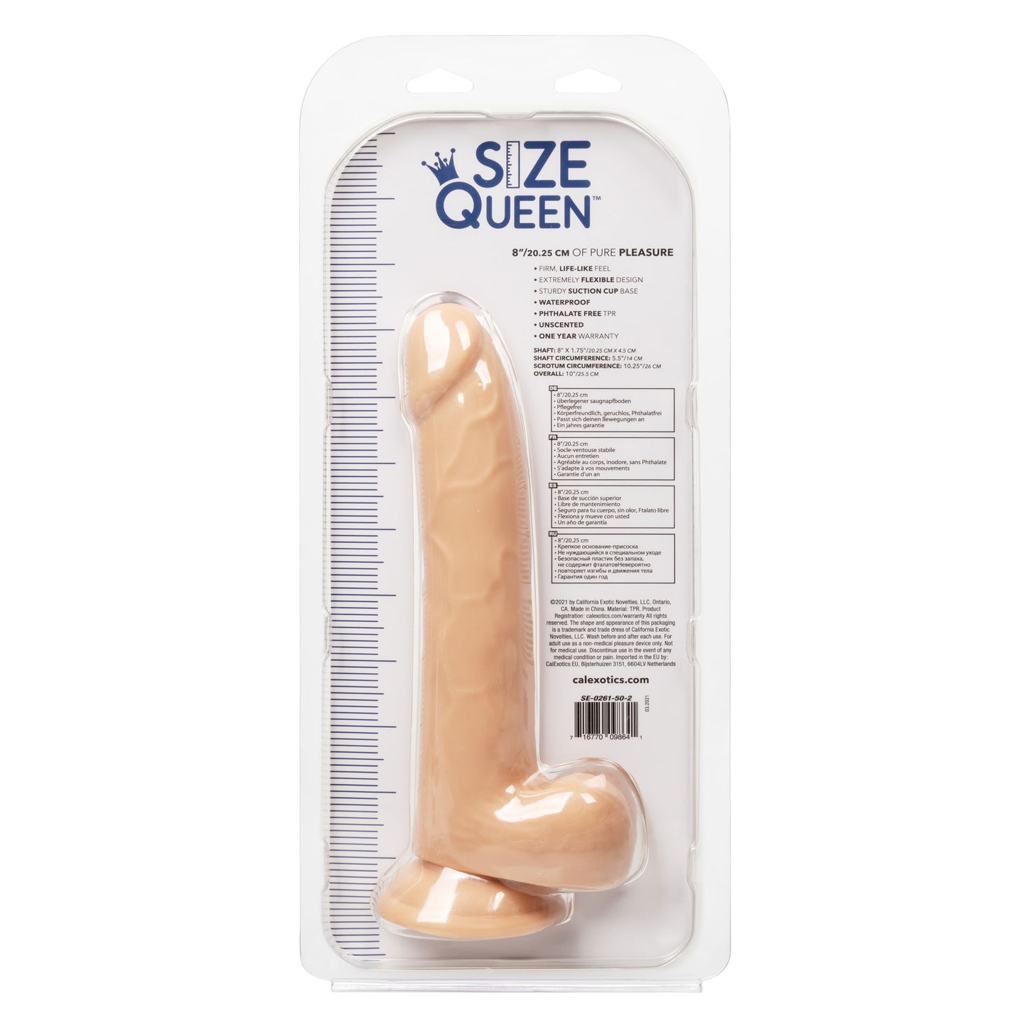 Size Queen 8 inch/20.25 Cm - Ivory