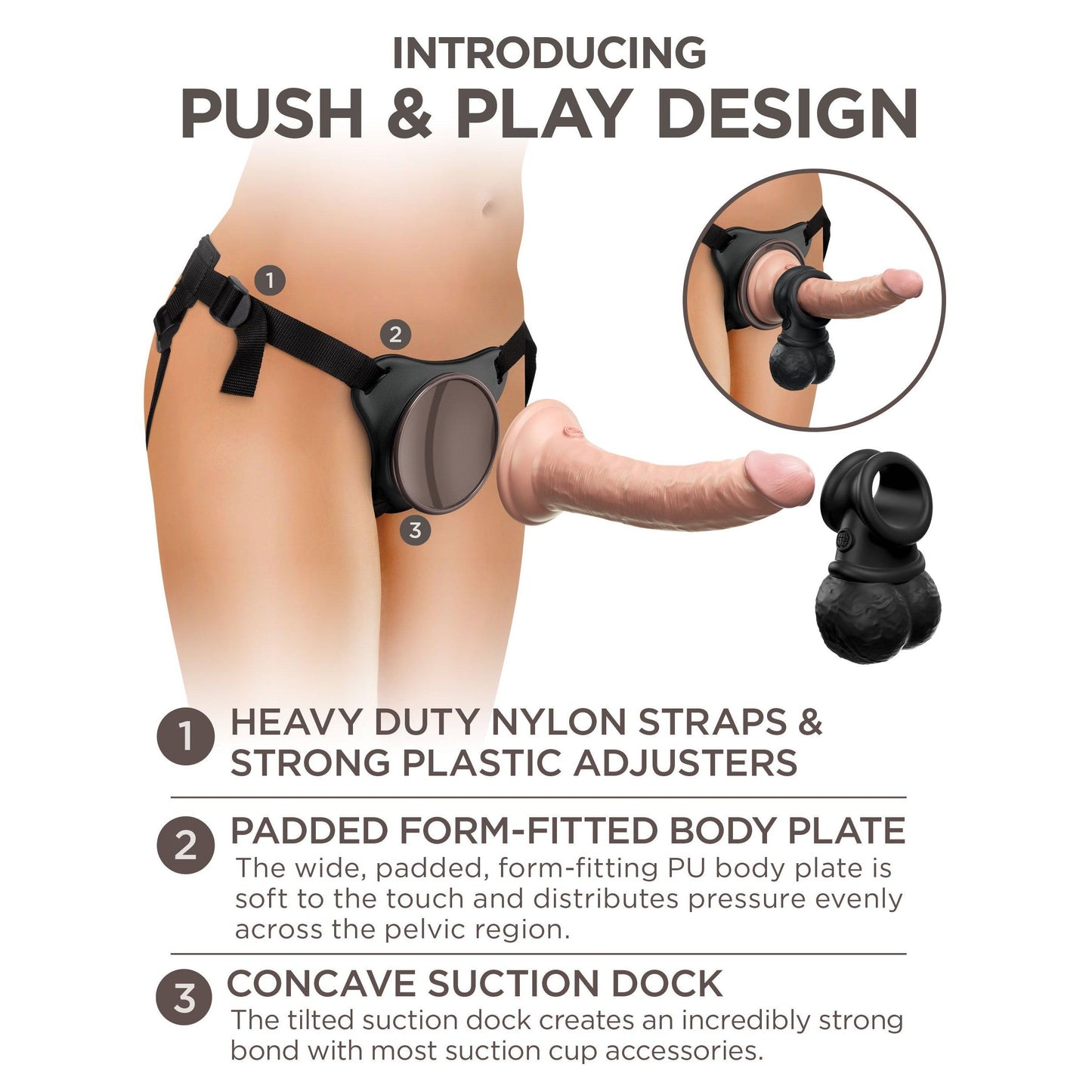 King Cock Elite Ultimate Vibrating Silicone Body  Dock Kit