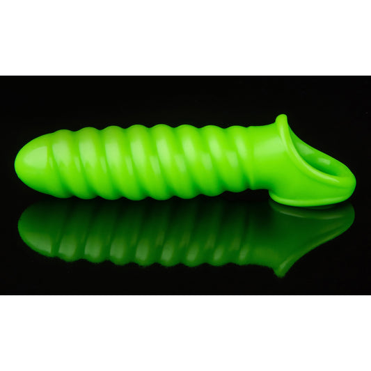 Swirl Stretchy Penis Sleeve - Glow in the Dark