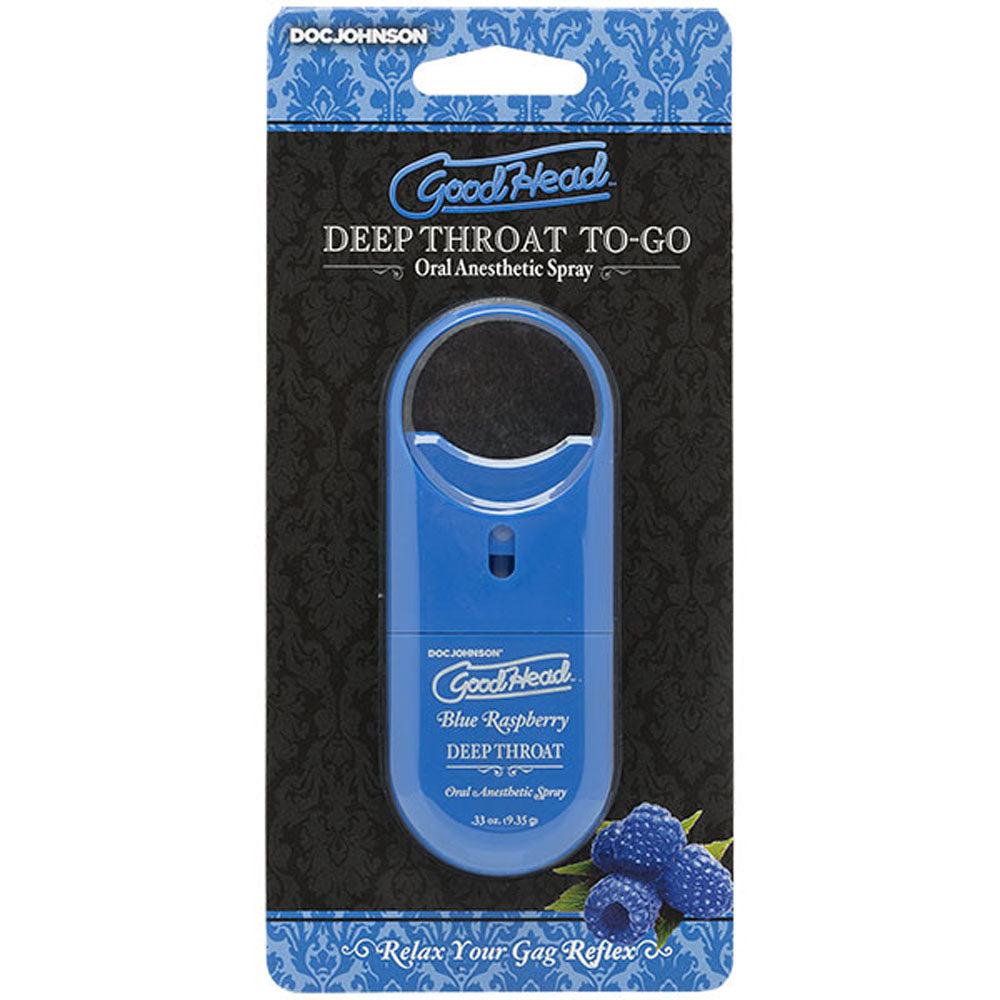 Goodhead - Deep Throat Spray to-Go - Blue  Raspberry - .33 Oz.